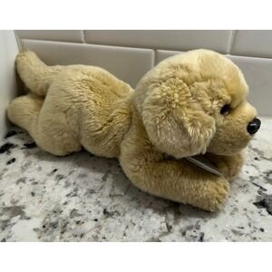 Miyoni by Aurora Plush Golden Retriever Puppy Dog Stuffed laying